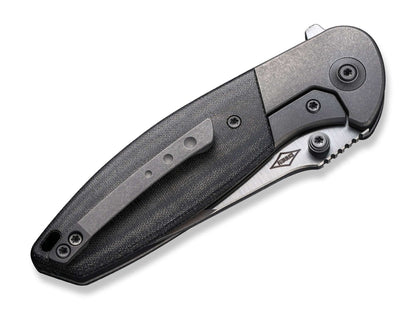 WE Knife Nitro Mini Grey Titanium Micarta Black