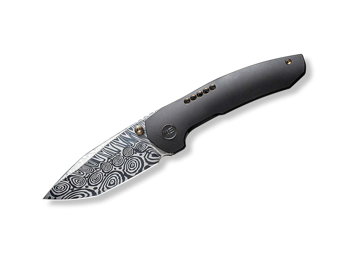 WE Knife Trogon Titanium Black Damascus