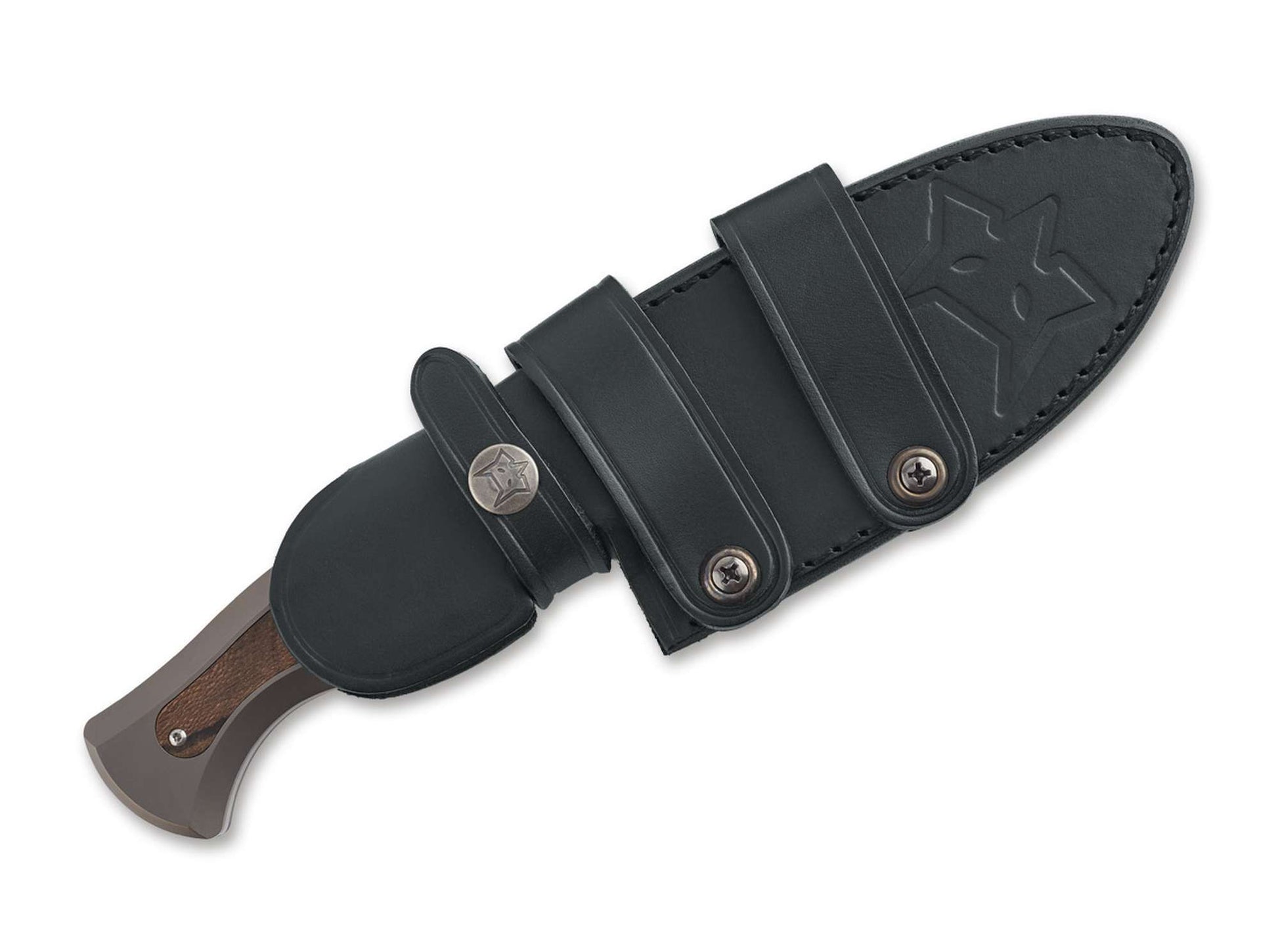Fox Knives East Wood Tiger Bronze Titanium Ziricote