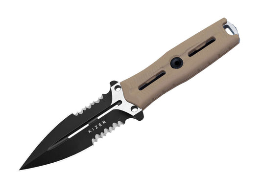 Kizer NORCROSS Nitro-V Tan G10 Double Combo Edge