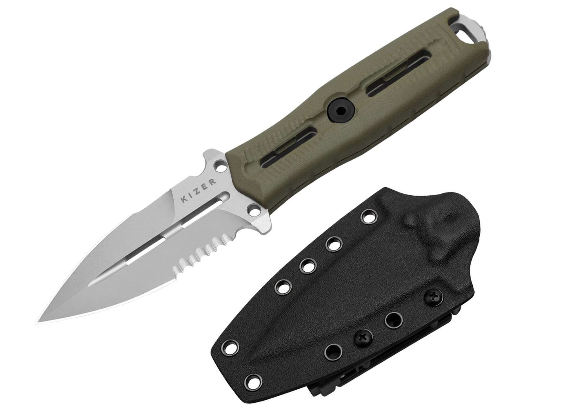 Kizer NORCROSS Nitro-V Green G10 Single Combo Edge