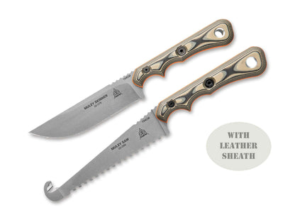 TOPS Knives Muley Combo Leather Sheath Tan Black G10