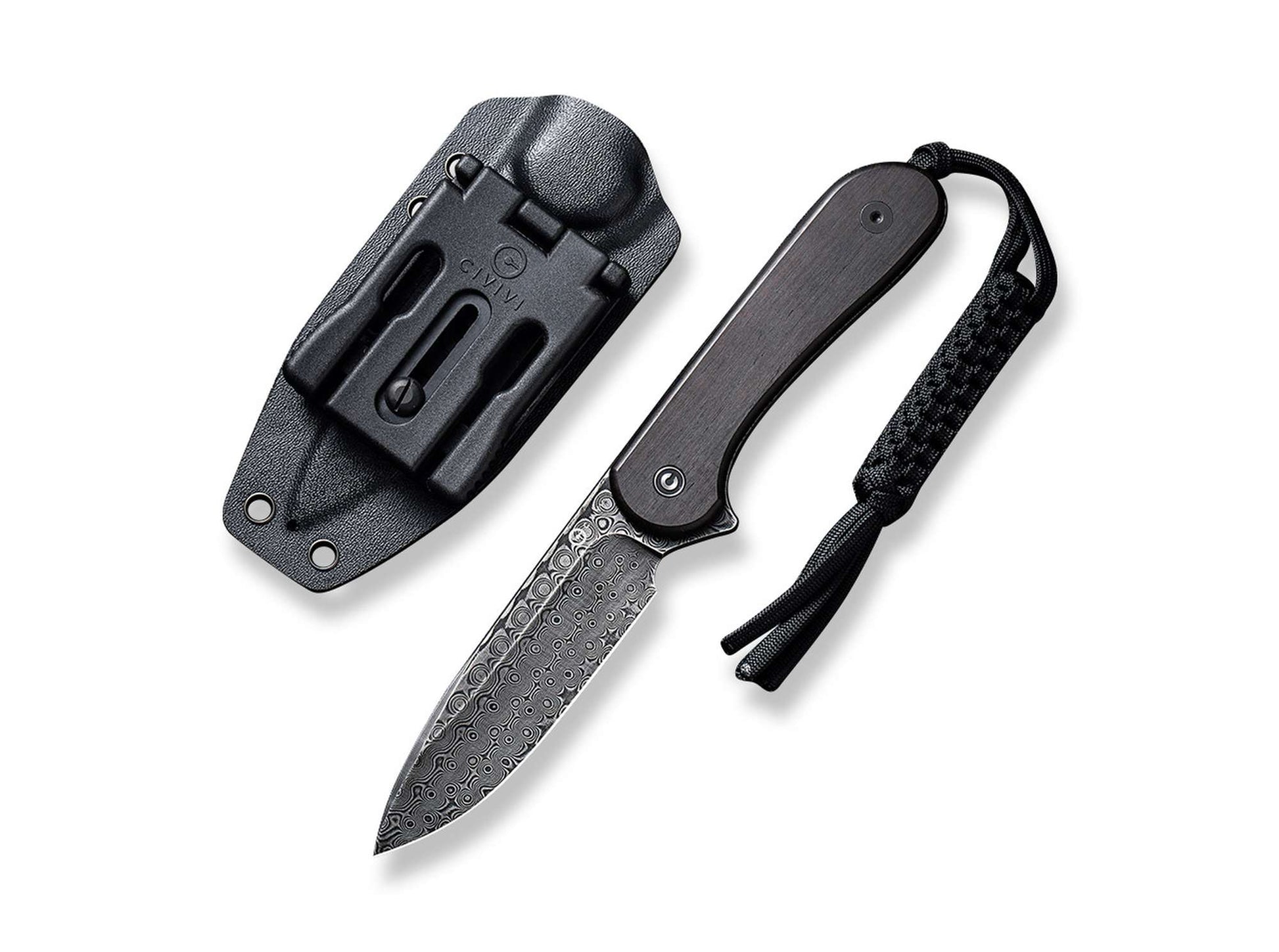 CIVIVI Fixed Blade Elementum Ebony Damascus