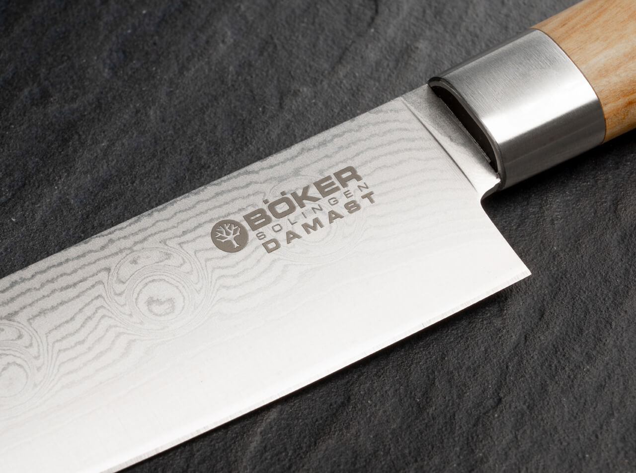 Böker Manufaktur Solingen Damast Olive Allzweckmesser