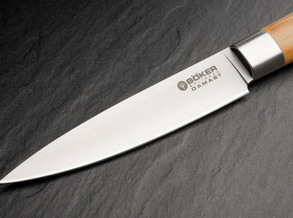 Böker Manufaktur Solingen Damast Olive Spickmesser
