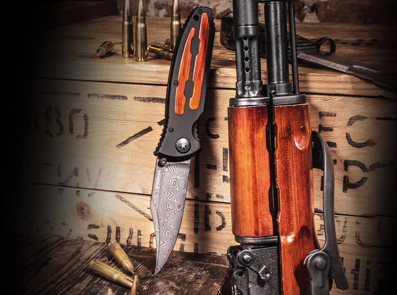 Böker Manufaktur Solingen Kalashnikov Bajonett Damast
