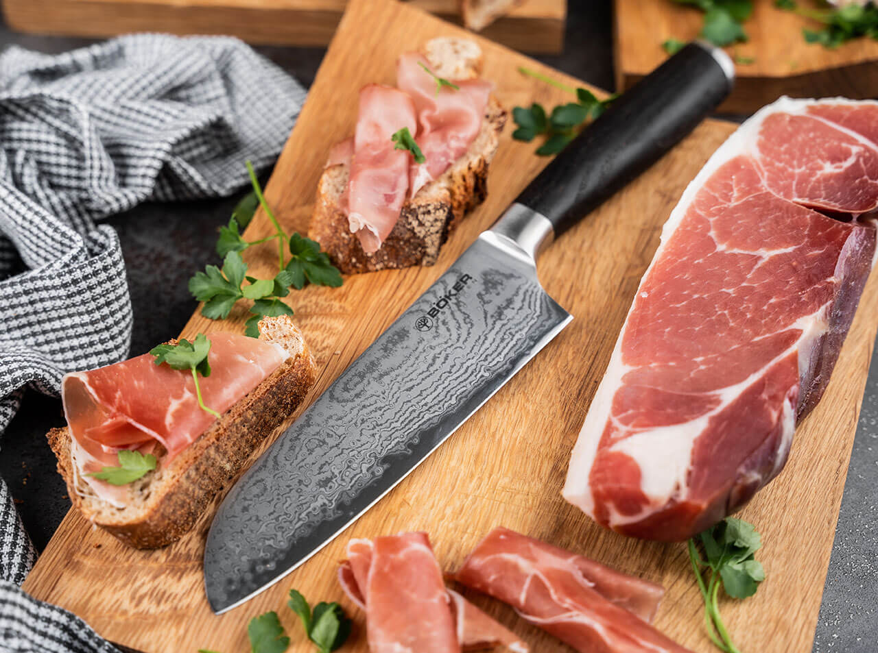 Boker Meisterklinge Damast Santoku