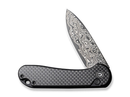 CIVIVI Button Lock Elementum II CF Damascus