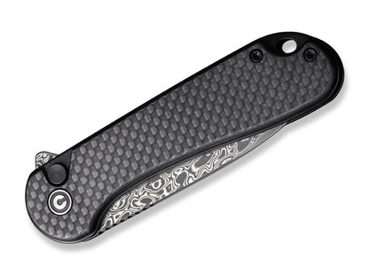 CIVIVI Button Lock Elementum II CF Damascus