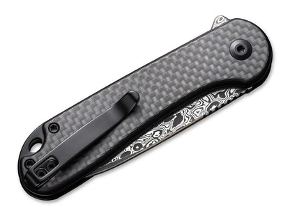 CIVIVI Button Lock Elementum II CF Damascus