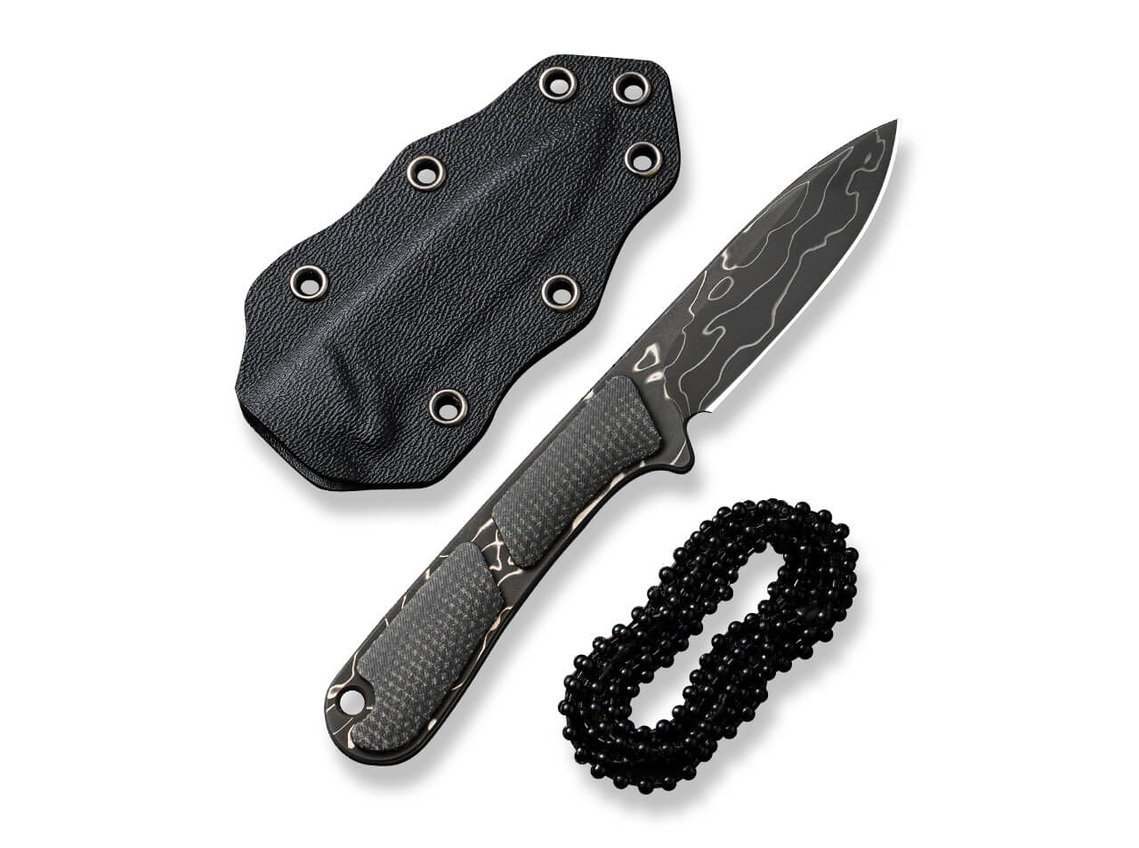 CIVIVI Mini Elementum Fixed Micarta Dark Green Damascus