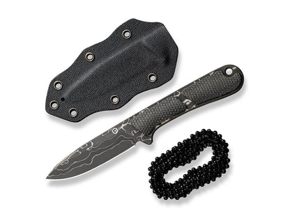 CIVIVI Mini Elementum Fixed Micarta Dark Green Damascus