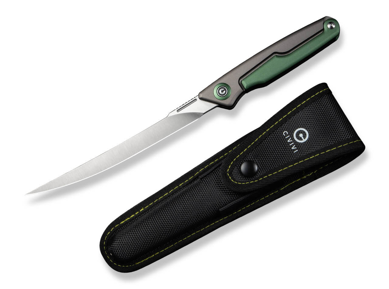 CIVIVI Shawka 14C28N Grey & Green Aluminum