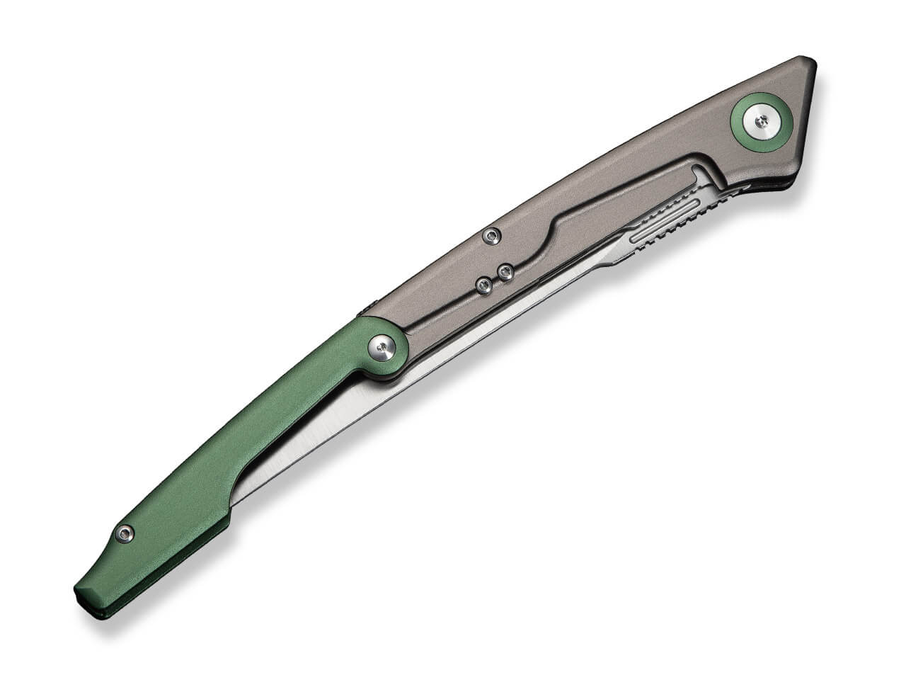 CIVIVI Shawka 14C28N Grey & Green Aluminum