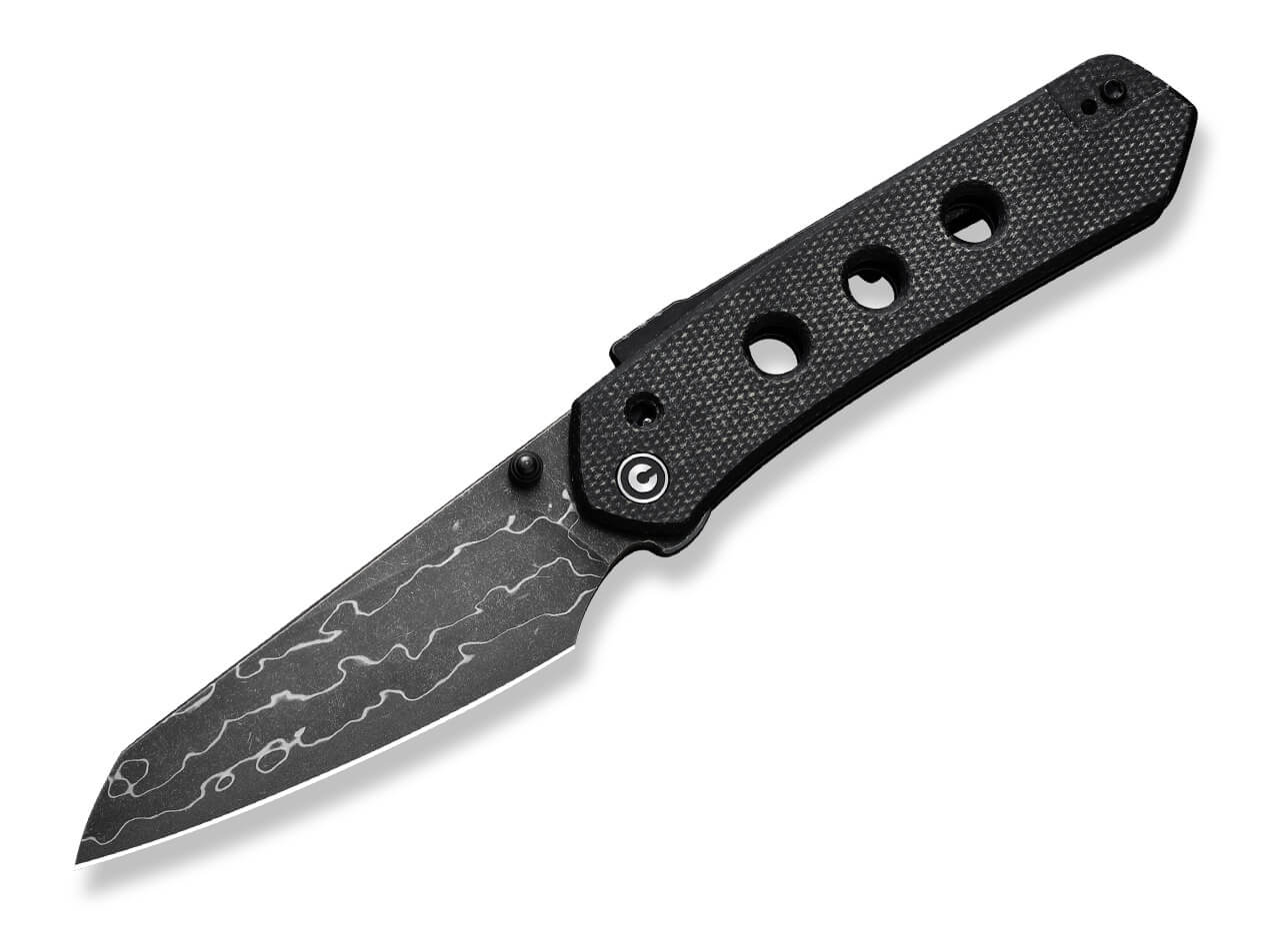 CIVIVI Vison FG Canvas Micarta Black Damascus