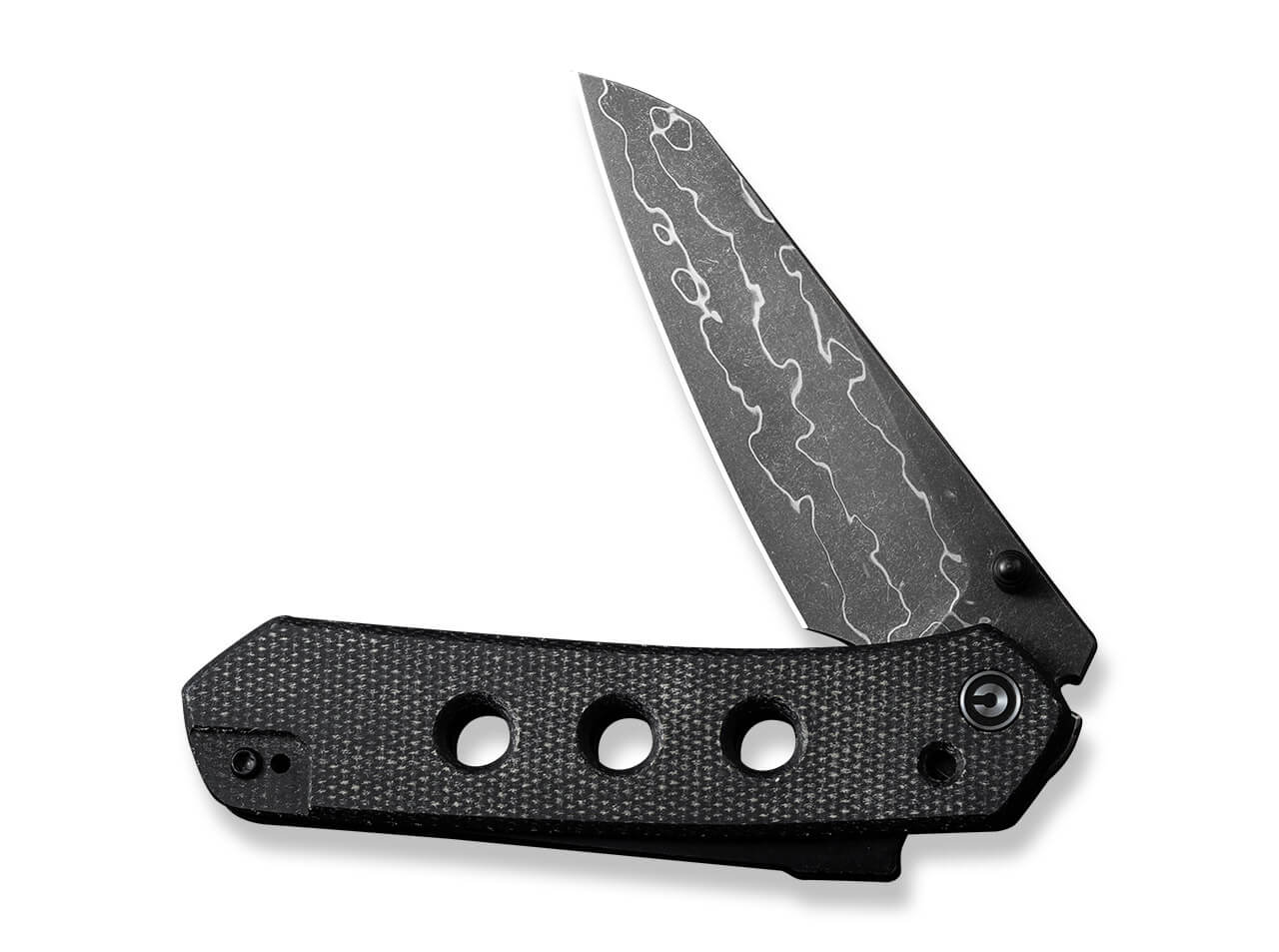 CIVIVI Vison FG Canvas Micarta Black Damascus