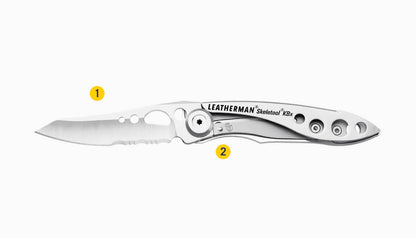 Leatherman Skeletool KBX OD Green pocket knife - tools overview