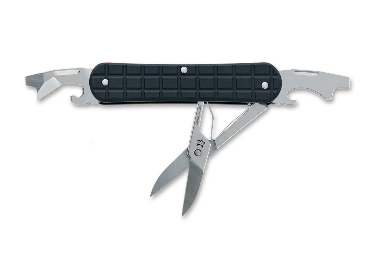 Fox Knives Vulpis 130-F3 Grenade Pattern Aluminum Black