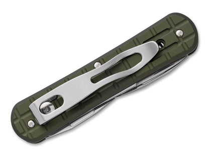 Fox Knives Vulpis 130-F3 Grenade Pattern Aluminum Green