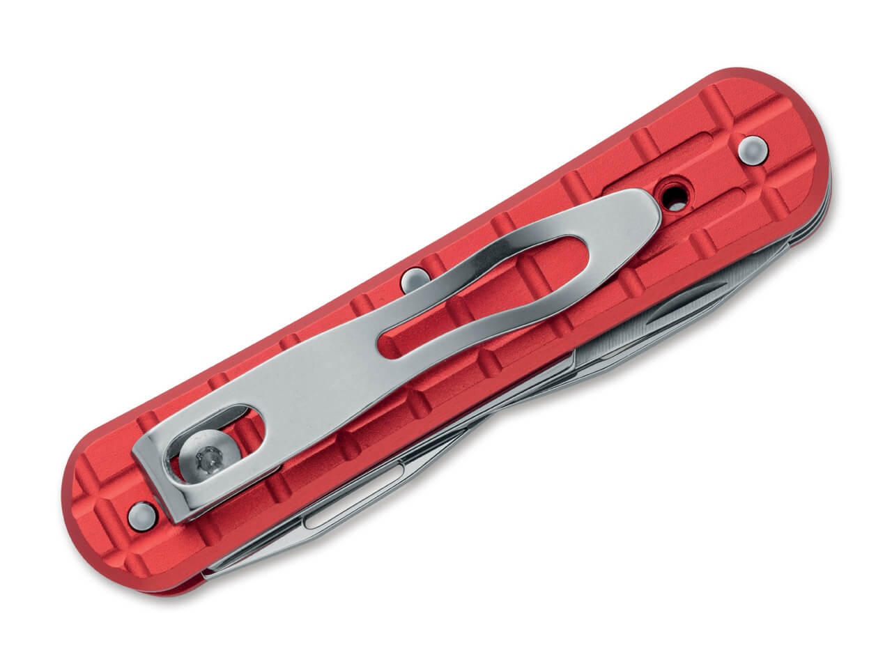 Fox Knives Vulpis 130-F3 Grenade Pattern Aluminum Red