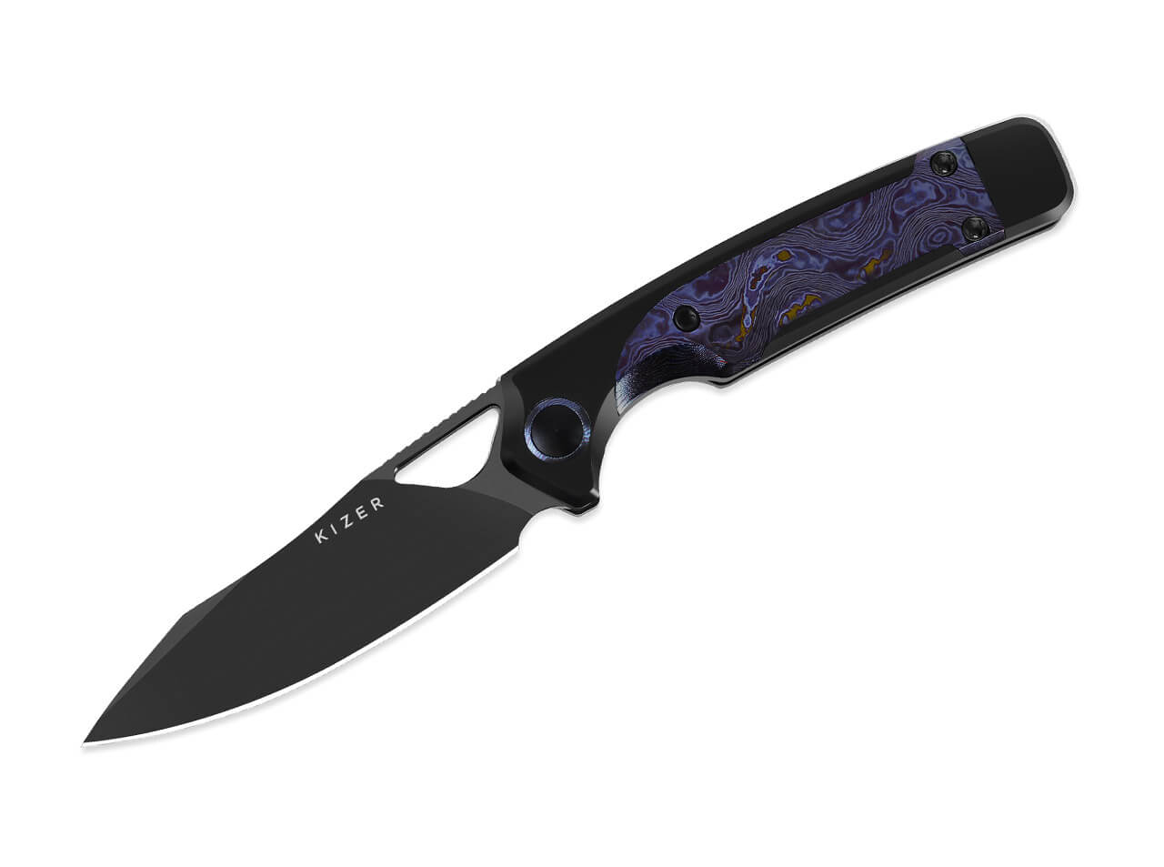 Kizer Ara CruWear Black Ti Timascus