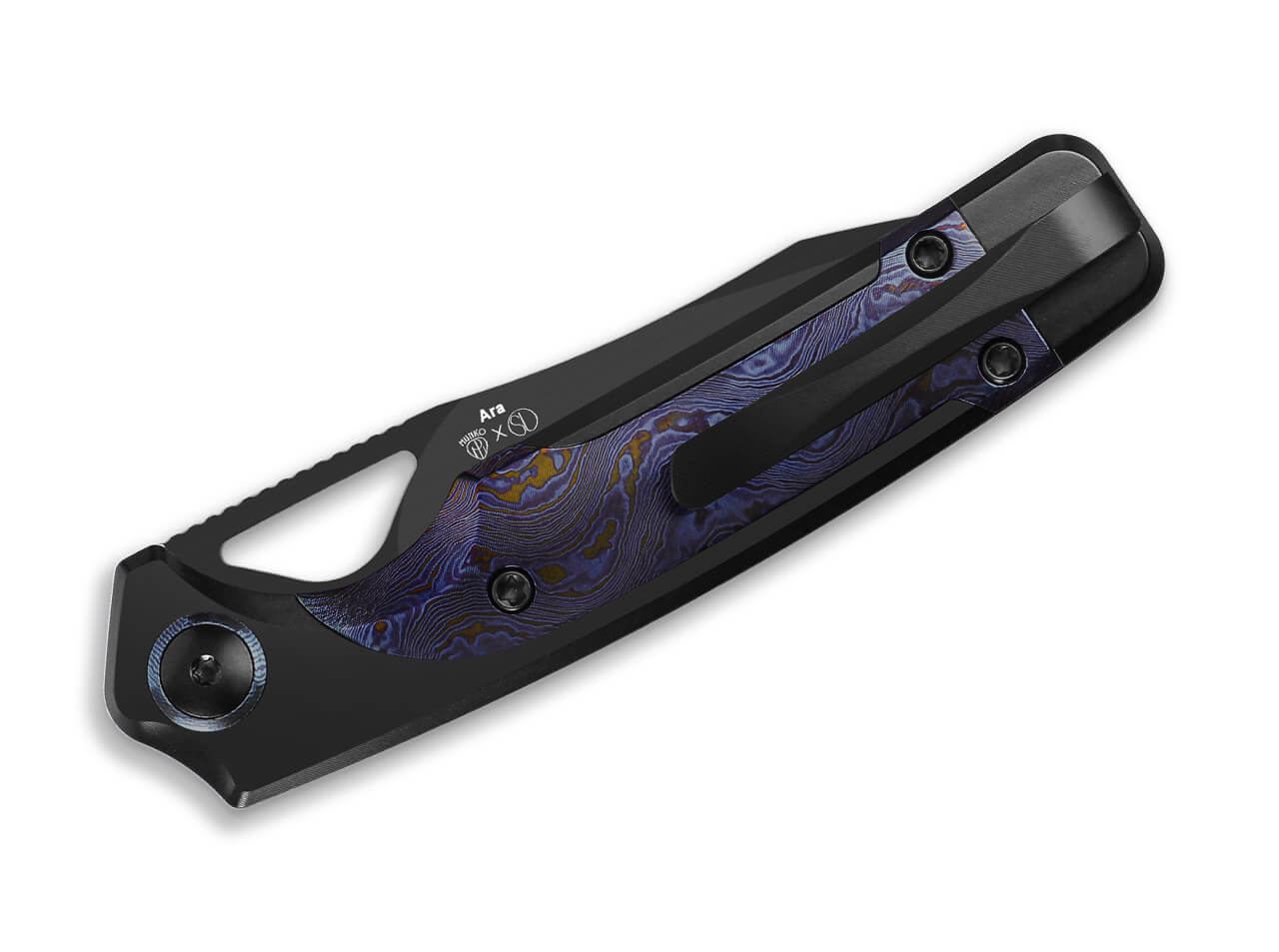 Kizer Ara CruWear Black Ti Timascus
