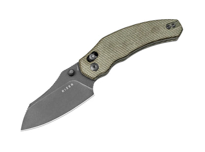 Kizer Bulldog Nitro-V Green Micarta