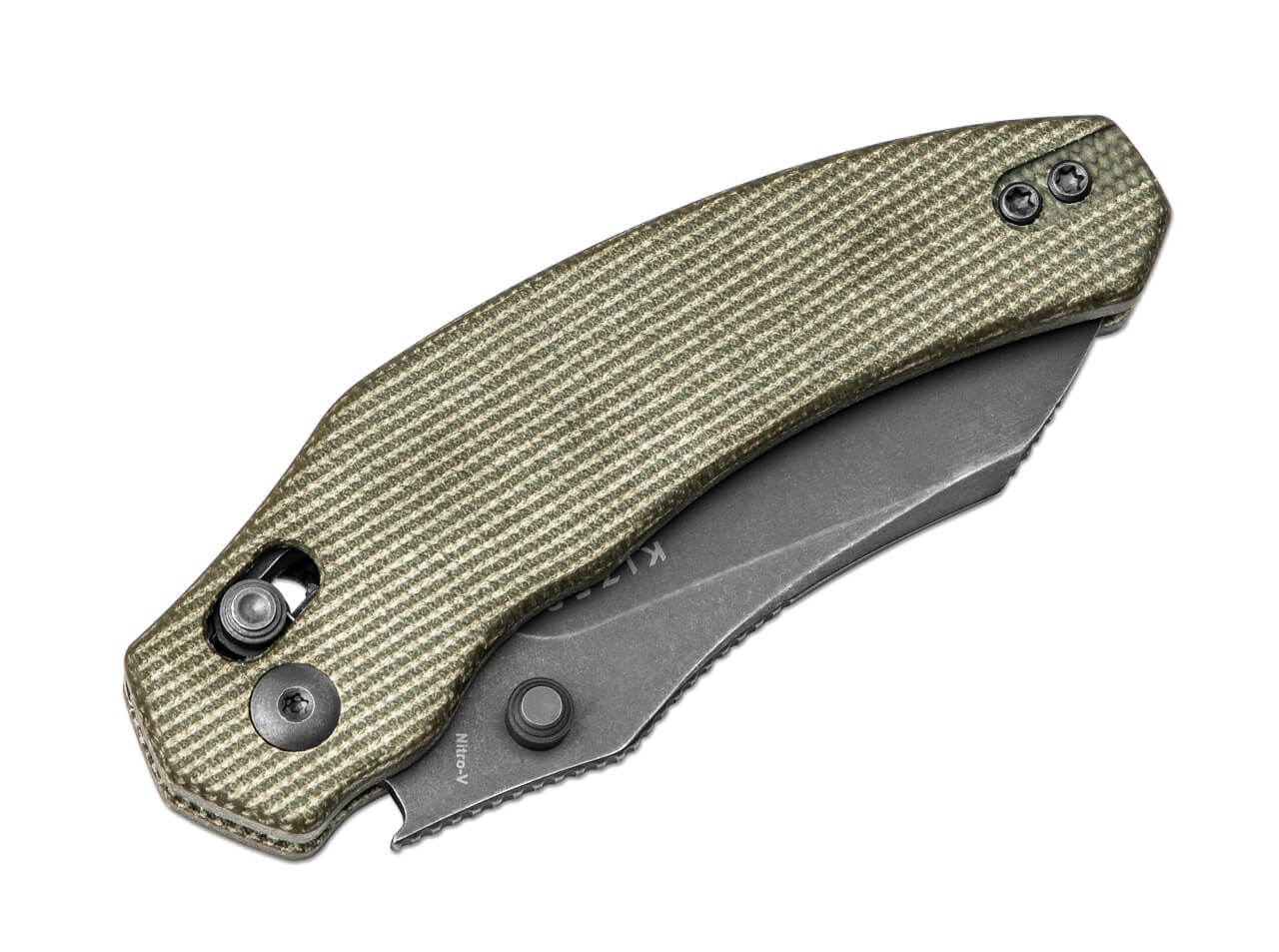 Kizer Bulldog Nitro-V Green Micarta