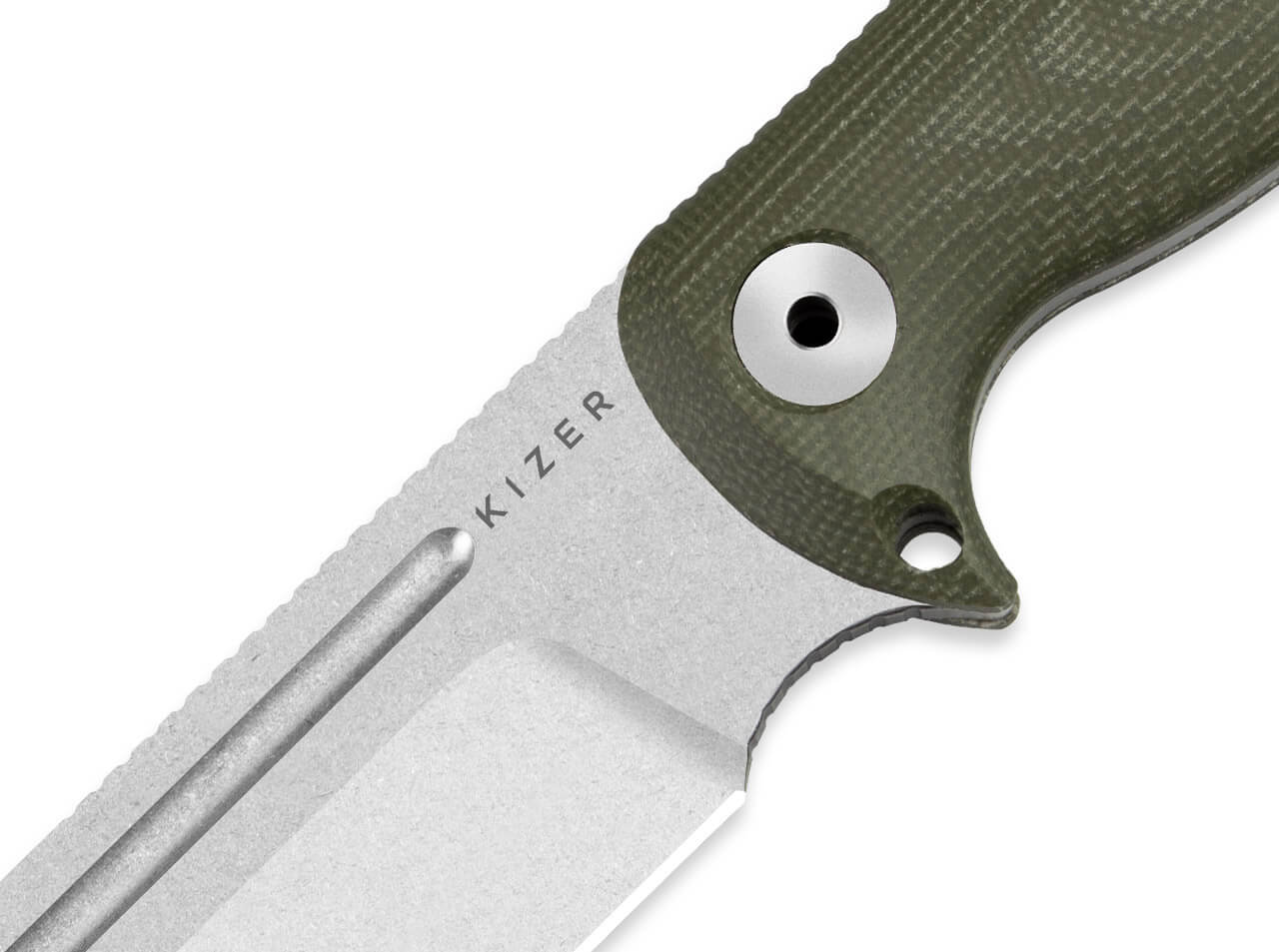 Kizer Drop Bear Fix 7 AEB-L Green Micarta