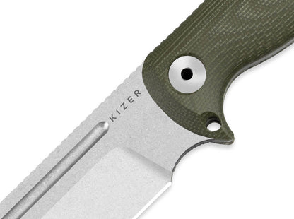 Kizer Drop Bear Fix 7 AEB-L Green Micarta