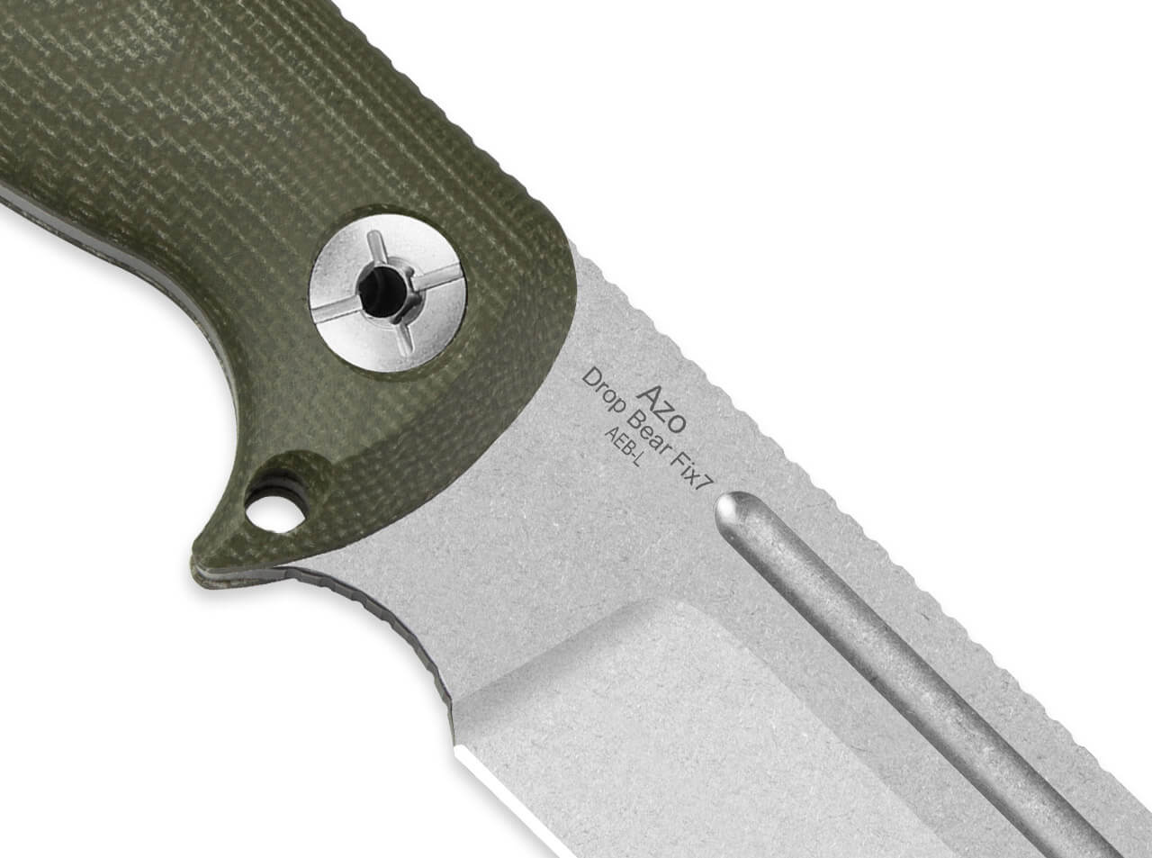 Kizer Drop Bear Fix 7 AEB-L Green Micarta