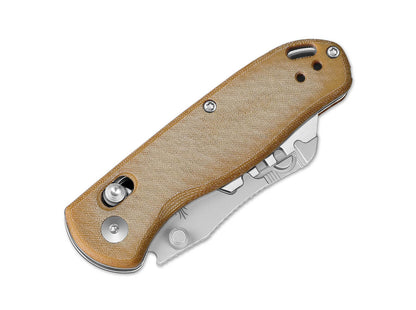 Kizer Drop Bear Utility Brown Micarta