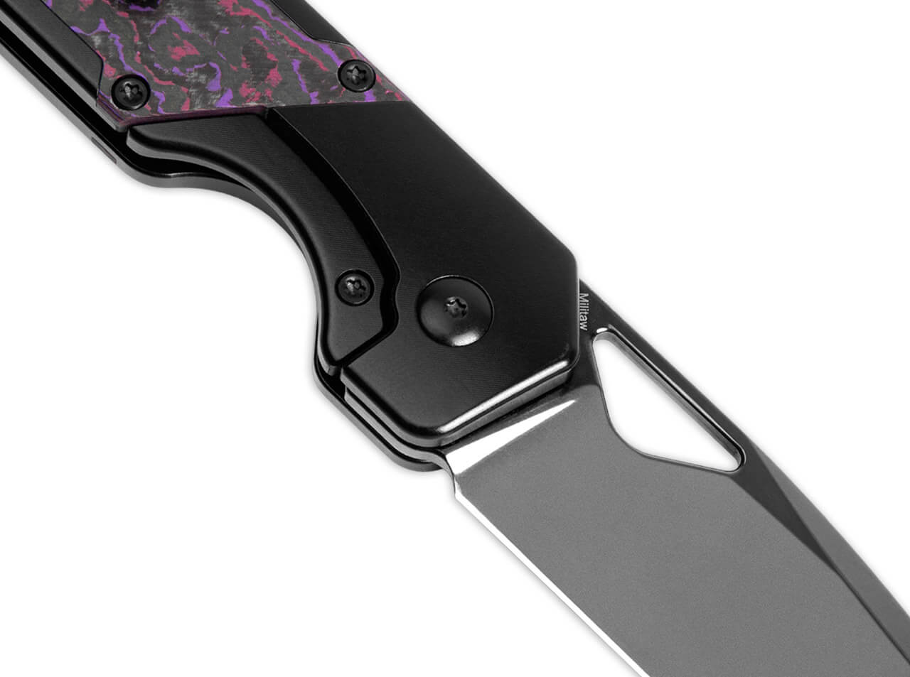 Kizer Militaw Titanium Fatcarbon Purple Haze