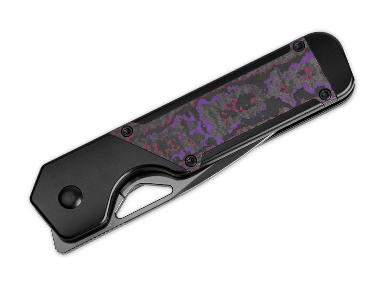 Kizer Militaw Titanium Fatcarbon Purple Haze