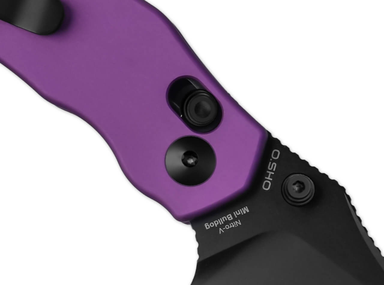 Kizer Mini Bulldog Nitro-V Purple Aluminum Black Blade