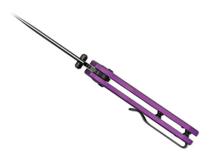 Kizer Mini Bulldog Nitro-V Purple Aluminum Black Blade