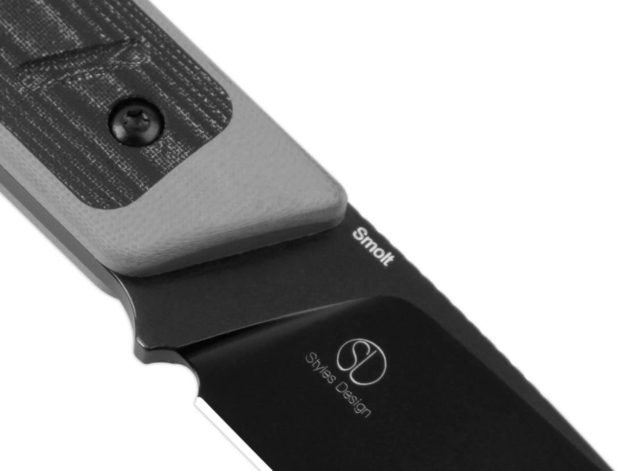 Kizer Smolt G10 Grey Micarta Black