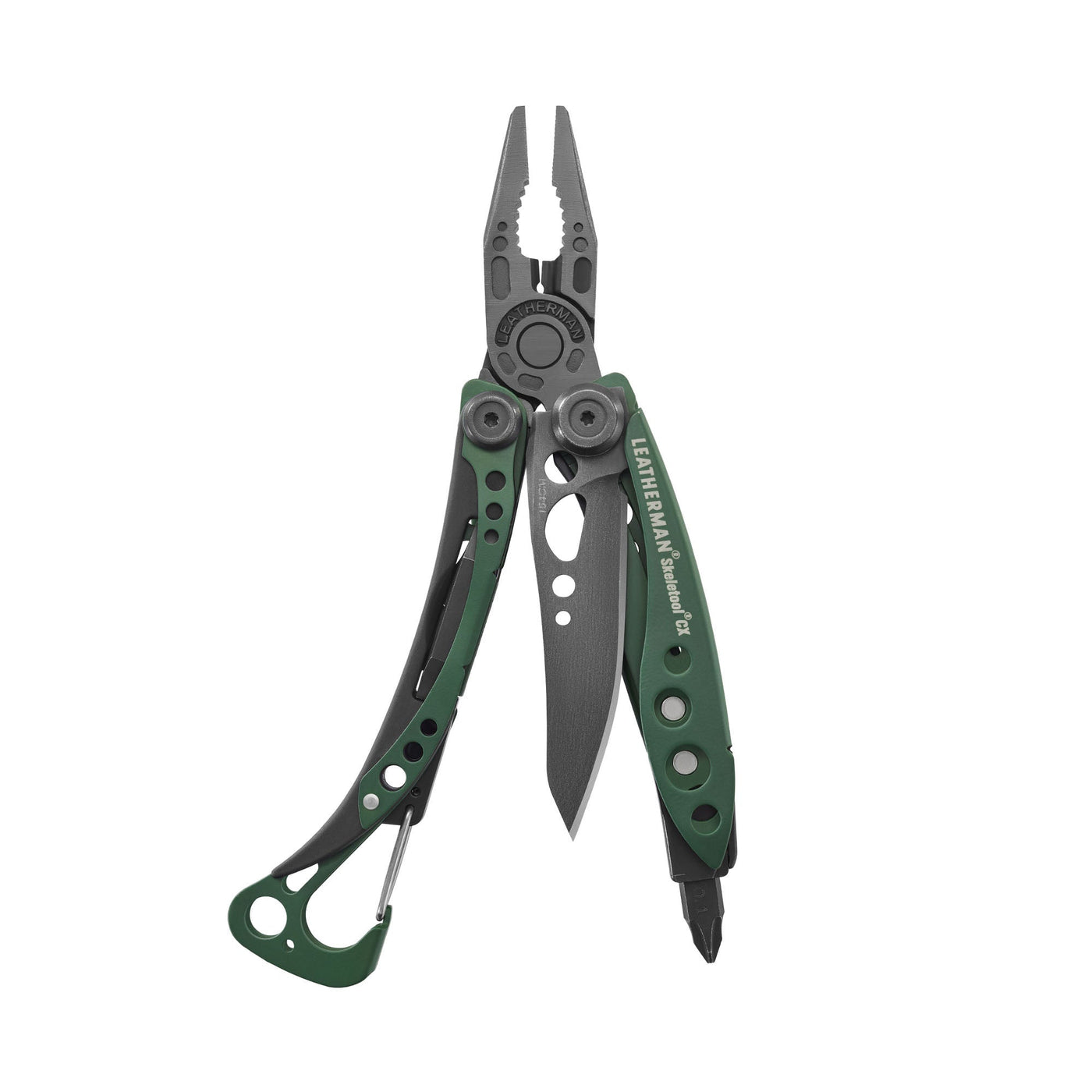 Leatherman Skeletool CX OD Green multitool - open