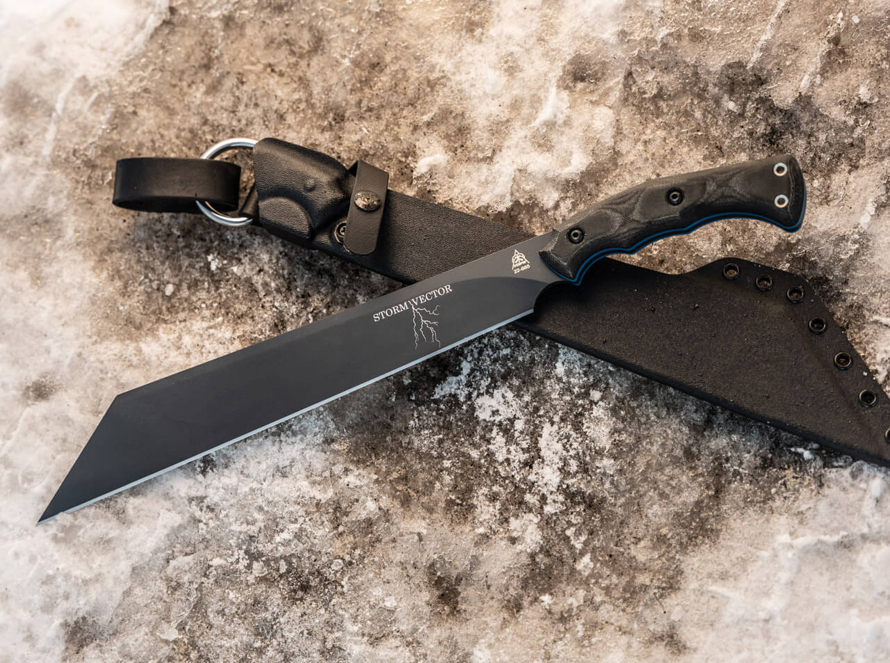 TOPS Knives Storm Vector Micarta Black