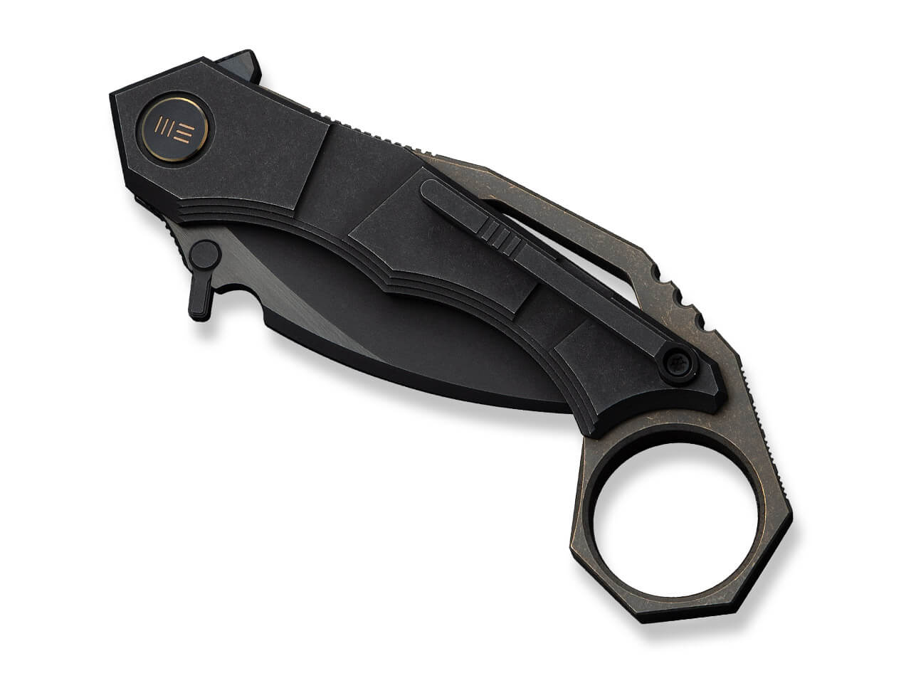 WE Knife Tayra M390 Black & Bronze Ti Black Stonewashed