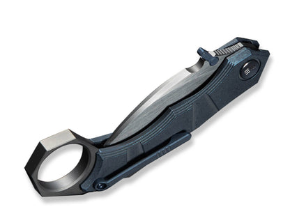 WE Knife Tayra M390 Ti Blue & Grey Ti Satin